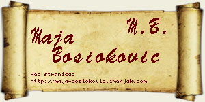 Maja Bosioković vizit kartica